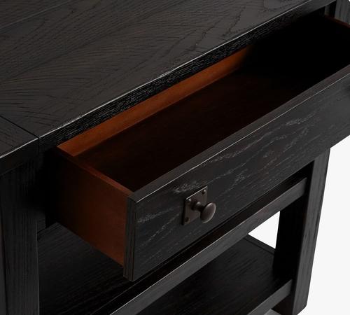 Benchwright 54" Wood Console Table with Drawers, Blackened Oak