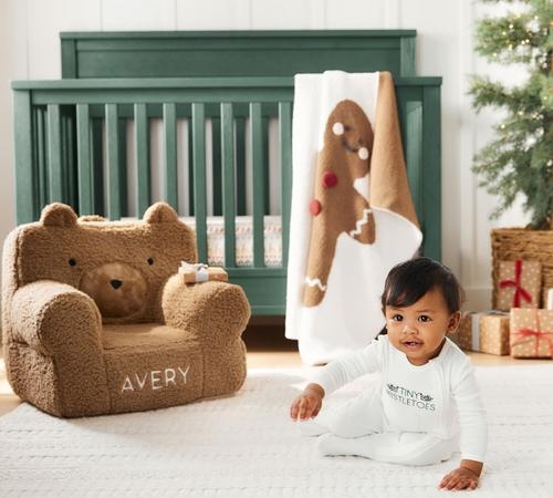 Fuzzy Gingerbread Baby Blanket