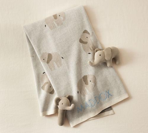 Intarsia Animal Baby Gift Set