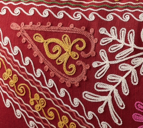 Ulla Embroidered Lumbar Pillow
