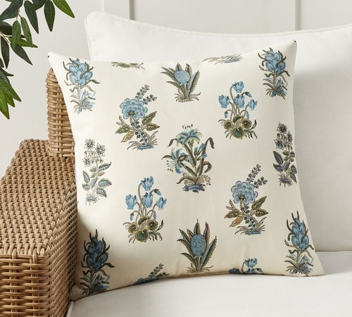 Camille Reversible Botanical Outdoor Pillow