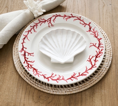 Seashell Stoneware Plates