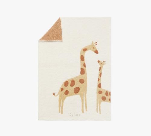 Fuzzy Giraffe Baby Blanket