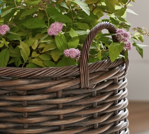 Aubrey Handwoven Basket Collection-Charcoal