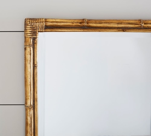 Gold Bamboo Frame Accent Mirror