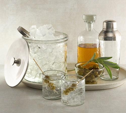 Hammered Glass Cocktail Shaker