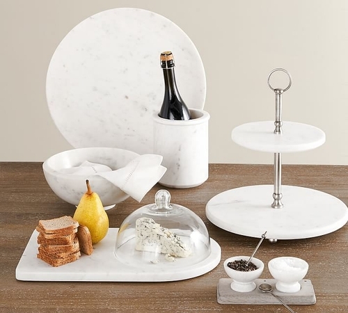 White Marble Lazy Susan