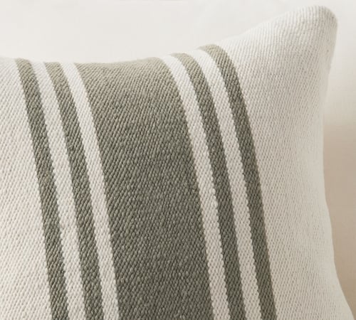 Modern Farmhouse Striped Indoor/Outdoor Pillow