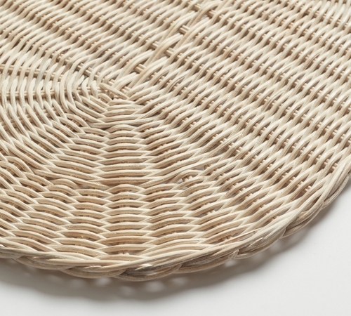 Handwoven Wicker Oval Charger Plate