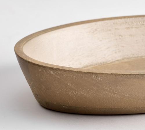 Sierra Wood Low Oval Bowl