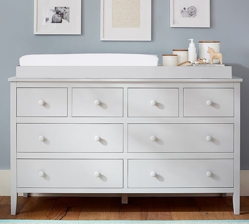 Pottery barn white changing on sale table