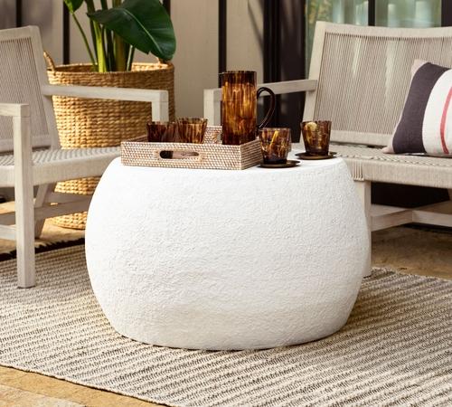 Drum outdoor on sale coffee table