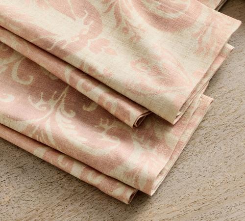 Stella Damask Organic Cotton Napkins - Set of 4