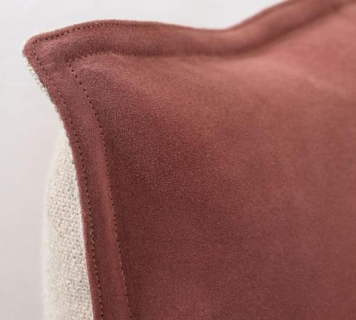 Pieced Suede Pillow Covers