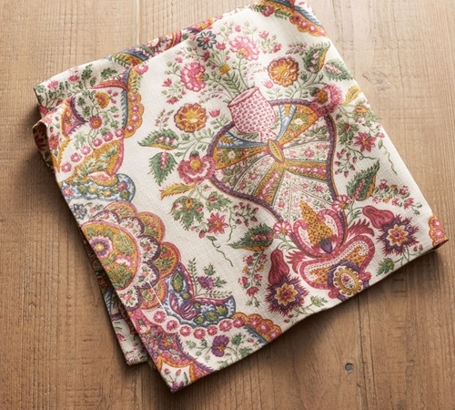 Lila Pink Floral Cotton Napkins - Set of 4