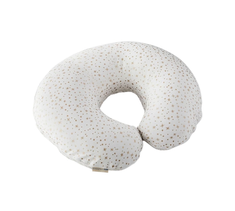 Metallic Gold Star BoppyNursing & Infant Support Pillow Cover OnlyIvory