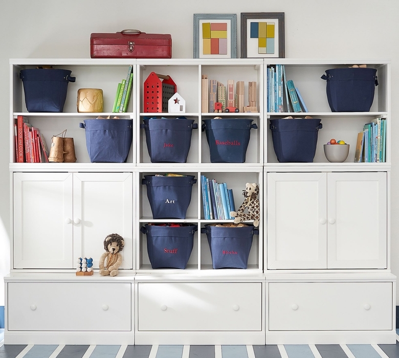 NEW Pottery Barn Kids Build Your Own Cameron high quality Wall System Charcoal 4-Cubby Unit