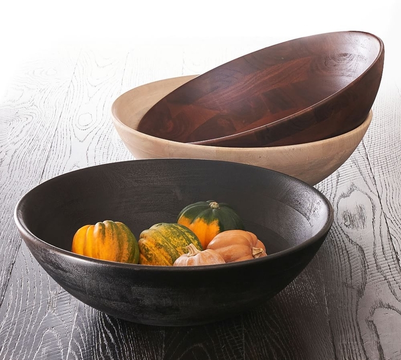 Chateau Handcrafted Acacia Wood Salad Bowls