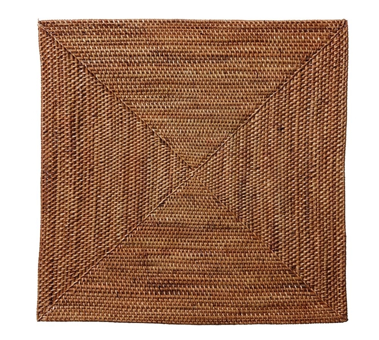 Tava Handwoven Rattan Square Placemat