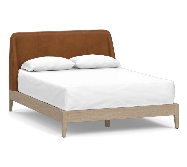Layton Leather Bed, Seadrift Finish