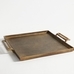 Rustic Gold Tray, Antiqued Brass