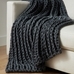 Colossal Ribbed Handknit Throw