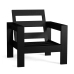 Malibu Metal Lounge Chair, Black