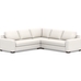 Big Sur Square Arm Upholstered 3-Piece L-Shaped Sectional, Performance Everydaylinen, Ivory