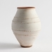 Artisan Terracotta Vase, XL Olive Jar, White