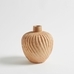 Hand-Carved Twisted Wood Vases