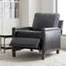 Tyler Leather Square Arm Recliner With Nailheads