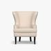 Harrison Upholstered Armchair with Bronze Nailheads, Polyester Wrapped Cushions, Basketweave Slub Oatmeal