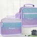 Mackenzie Lavender/Aqua Ombre Sparkle Glitter Recycled Lunch Boxes