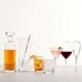 Etched Gold Rim Martini Glasses, Set of 4