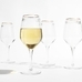 Etched Gold Rim Wine Glasses, Set of 4