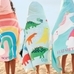 Dinosaur Kid Beach Hooded Towel