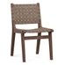 Fenton Leather Dining Side Chair, Coffee Bean Frame, Legacy Taupe