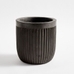 Concrete Fluted Planter, Black