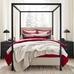 Atwell Metal Canopy Bed, Matte Black Finish