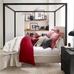 Atwell Metal Canopy Bed, Matte Black Finish