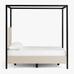 Atwell Metal Canopy Bed, Matte Black Finish