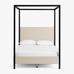 Atwell Metal Canopy Bed, Matte Black Finish