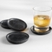 Black Marble Coasters- Set of 4