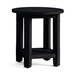 Benchwright Round End Table, Blackened Oak