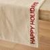 Happy Holidays Sentiment Cotton Table Runner