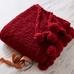 Cozy Pom Pom Sherpa Throw