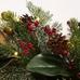 Lit Faux Pine and Berry Wreath & Garland