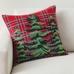 Elliot Tree Plaid Embroidered Pillow