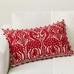 Reindeer Embroidered Lumbar Pillow