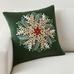 Winter Wreath Embroidered Pillow